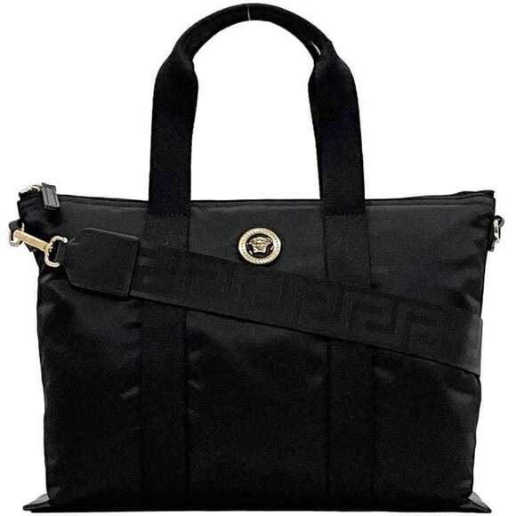 VERSACE Black Leather Tote Bag - Picture 1 of 11